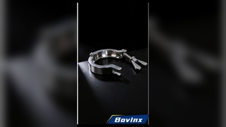 Hygienische Klemme aus Edelstahl 04/316L mit extrem glatt polierter Innenrille und werkzeuglosem Schnellverschluss