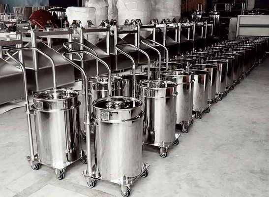 Trolley-Typ Edelstahl Vat Eimer 300L Lebensmittelqualität individuell